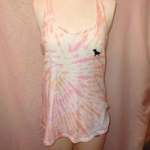 PINK Tye dye tank size small